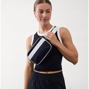 NWT Athleta All About Navy Blue LARGE BELT BAG Chest Crossbody Bag Fanny Pack